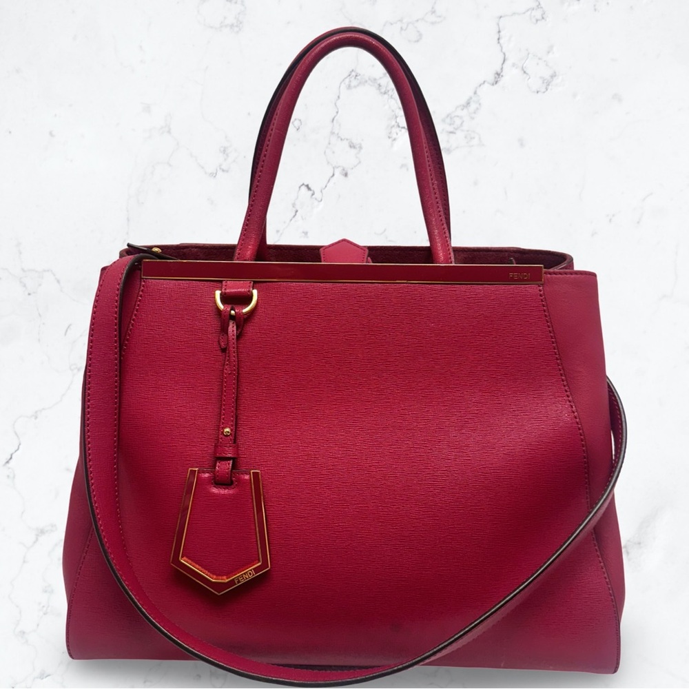 Fendi Vitello Elite Regular 2Jours Tote Fushia